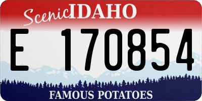 ID license plate E170854