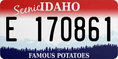 ID license plate E170861
