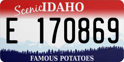 ID license plate E170869
