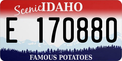 ID license plate E170880