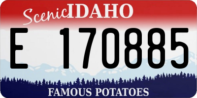 ID license plate E170885