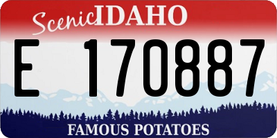 ID license plate E170887
