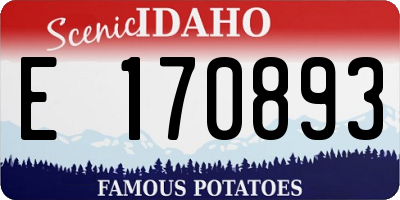 ID license plate E170893