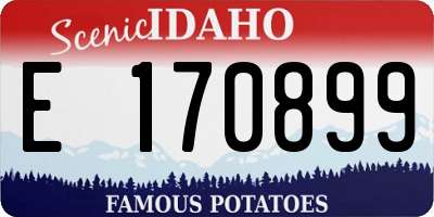 ID license plate E170899