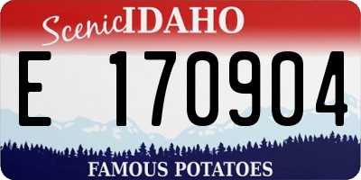 ID license plate E170904