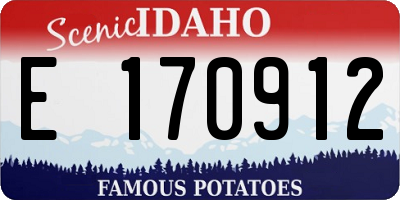 ID license plate E170912