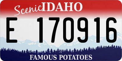 ID license plate E170916