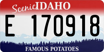 ID license plate E170918