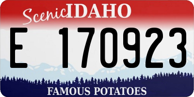 ID license plate E170923