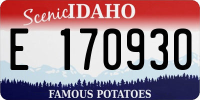 ID license plate E170930
