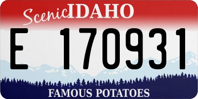 ID license plate E170931