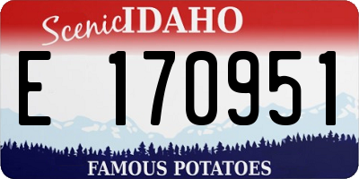 ID license plate E170951