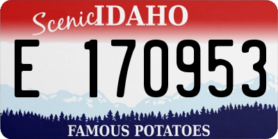 ID license plate E170953