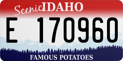 ID license plate E170960