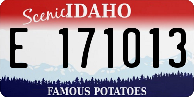 ID license plate E171013