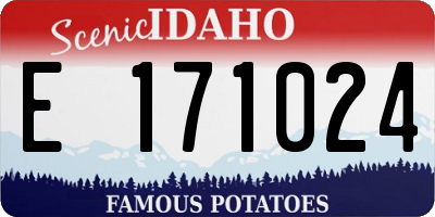 ID license plate E171024