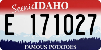 ID license plate E171027