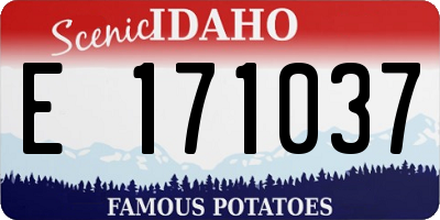 ID license plate E171037