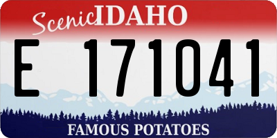 ID license plate E171041
