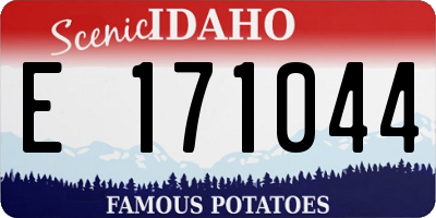 ID license plate E171044