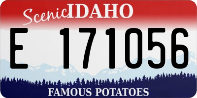 ID license plate E171056