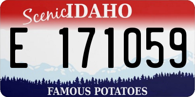 ID license plate E171059