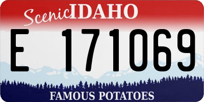 ID license plate E171069