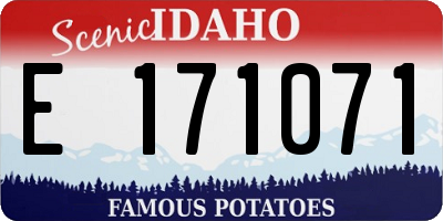 ID license plate E171071