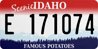ID license plate E171074
