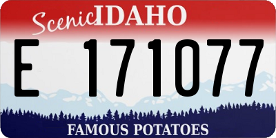 ID license plate E171077