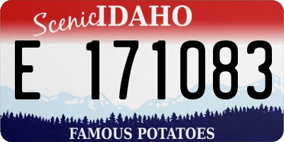 ID license plate E171083