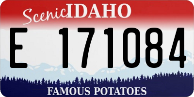 ID license plate E171084