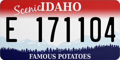 ID license plate E171104