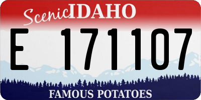 ID license plate E171107