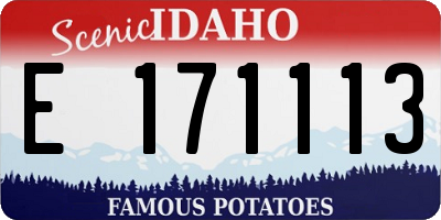 ID license plate E171113