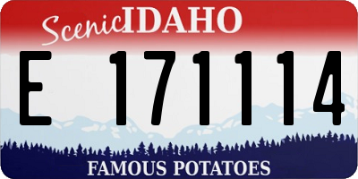 ID license plate E171114