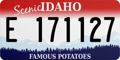 ID license plate E171127