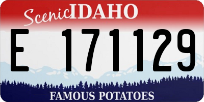 ID license plate E171129