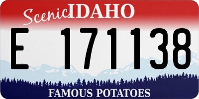 ID license plate E171138