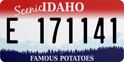 ID license plate E171141
