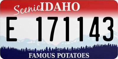 ID license plate E171143
