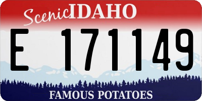 ID license plate E171149