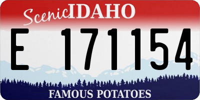 ID license plate E171154