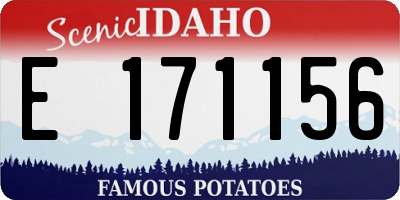 ID license plate E171156