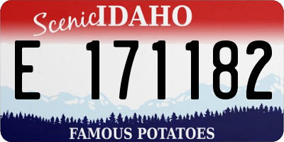 ID license plate E171182