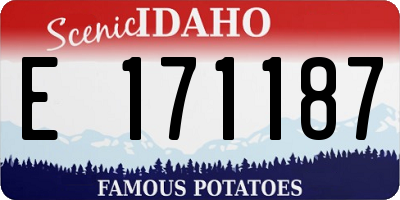 ID license plate E171187
