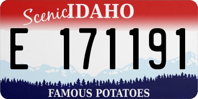 ID license plate E171191