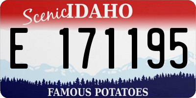 ID license plate E171195