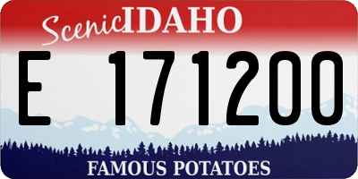 ID license plate E171200