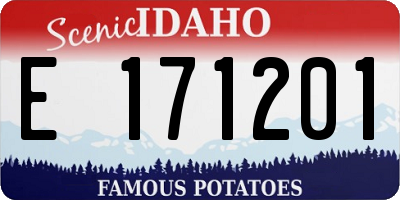 ID license plate E171201